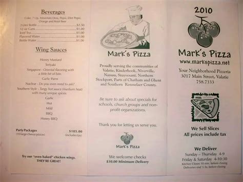 Mark's Pizza Menu, Menu for Mark's Pizza, Valatie, Albany - Urbanspoon/Zomato