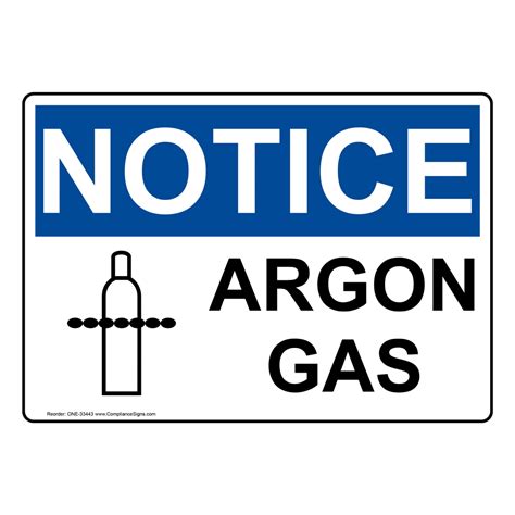 OSHA Argon Gas Sign With Symbol ONE-33443