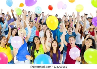 Young Diverse World People Celebrating Colorful Stock Photo 178709585 ...