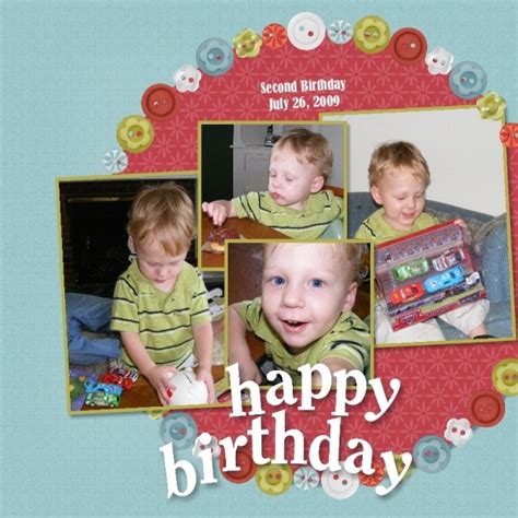 DF - 2nd Birthday | Birthday scrapbook pages, Birthday scrapbook, 12x12 ...