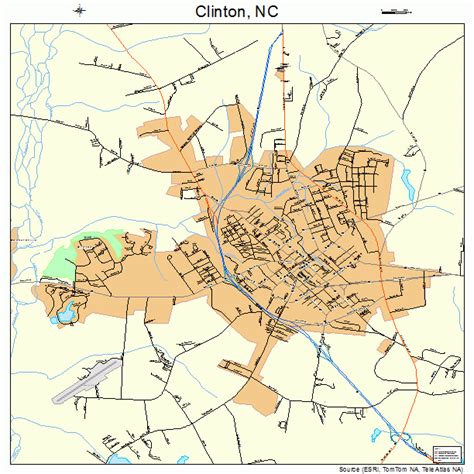 Clinton North Carolina Street Map 3713240