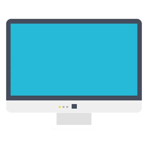 Flat bright monitor icon - Transparent PNG & SVG vector file