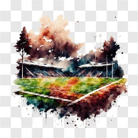 Download Colorful Abstract Football Field Painting PNG Online - Creative Fabrica