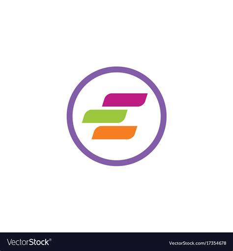 Colorful letter e logo Royalty Free Vector Image