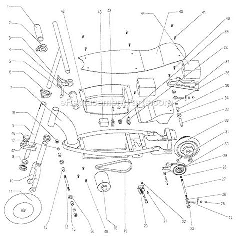 Razor E100 Parts List and Diagram : eReplacementParts.com