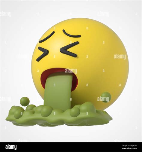 3d emoji emoticon character vomit, nausea, sickness Stock Photo - Alamy