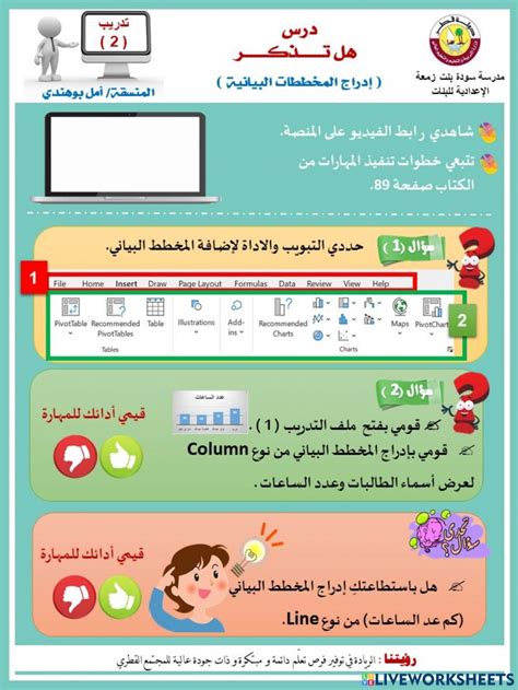 تدريب 2 اضافة مخطط البياني online exercise for | Live Worksheets