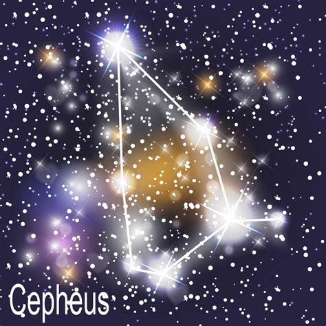 Cepheus Constellation with Beautiful Bright Stars on the Background of ...