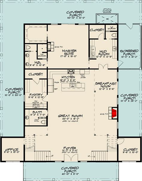 3-Bedroom Barndominium Inspired Country House Plan with Two Balconies - 70549MK | Architectural ...