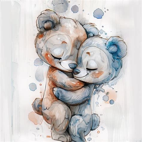 Teddy Sketch Bear Hug Free Stock Photo - Public Domain Pictures