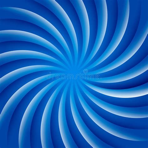 Blue and White Rotating Hypnosis Spiral. Optical Illusion. Hypnotic Psychedelic Vector ...