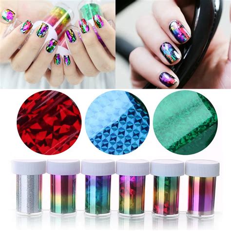 Aliexpress.com : Buy 2 Pcs Holographic Nail Foils Starry Sky Glitter ...