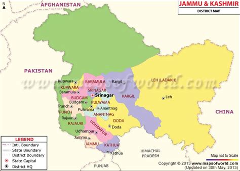 Jammu and Kashmir Map | Kashmir map, India world map, Jammu and kashmir