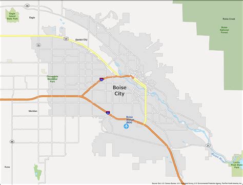 Map of Boise, Idaho - GIS Geography