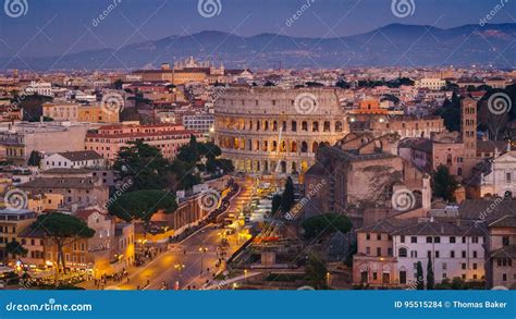 Roman Colosseum at Night from Above Editorial Stock Image - Image of colosseum, roman: 95515284