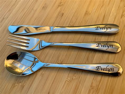 Personalised 3-Piece Childrens Cutlery Set | Etsy