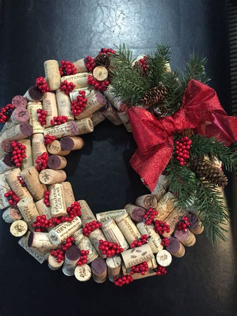 Cork wreath I finally made it. It turned out great. Gluing the corks onto the styrofoam wreath ...