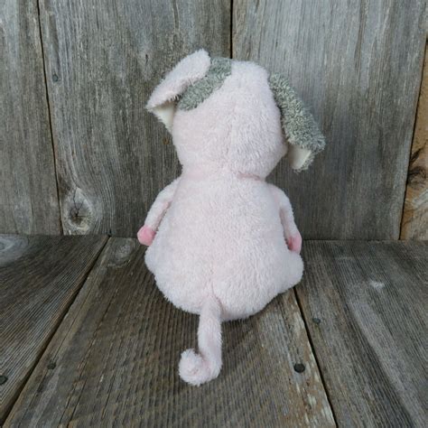 Pig Plush People Pals Patch Pink Grey Stuffed Animal Cartoon Weighted ...