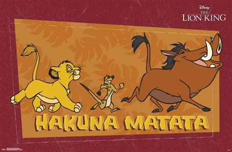 Disney The Lion King 1994 - Hakuna Matata Wall Poster, 22.375" x 34" - Walmart.com