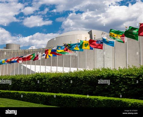 Nation Flags, United Nations Headquarters, NYC Stock Photo - Alamy