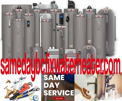 Rheem Water Heater Repair or Replacement Near Me | Same-Day BC Fix Hot Water Heater Repair ...