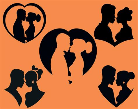 Couple silhouette vector, Romantic Couple Vector, Free Download ...