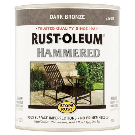 Rust-Oleum Stops Rust Dark Bronze Hammered Paint, 32 fl oz - Walmart.com - Walmart.com