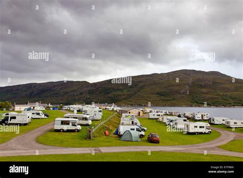 Camping site, Caravan, camping, camper, Ullapool, Scotland Stock Photo, Royalty Free Image ...