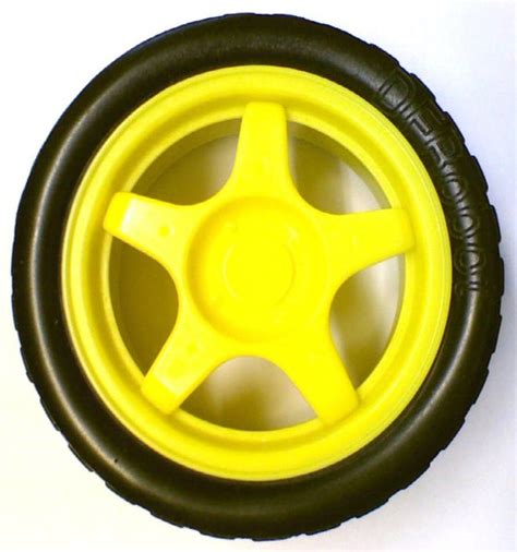 65mm Yellow Wheel for TT (Yellow) Motors – 4tronix