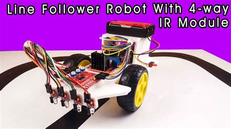 How to make a line follower robot using Arduino and L298N | 4 - way ...