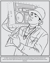 Rapper Coloring Pages sketch template