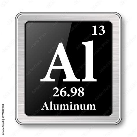 The periodic table element Aluminum. Vector illustration Stock Vector ...