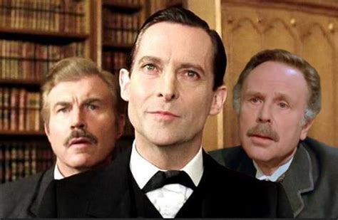 Jeremy Brett as Holmes with his two Watsons. Edward Hardwicke and David Burke Sherlock Holmes ...