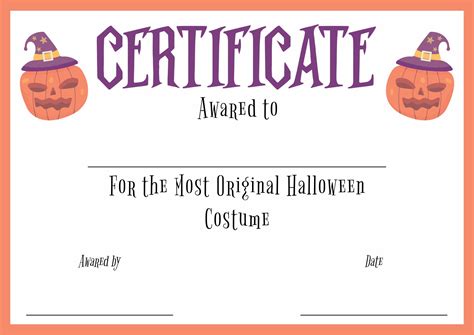 Halloween Certificates - 15 Free PDF Printables | Printablee