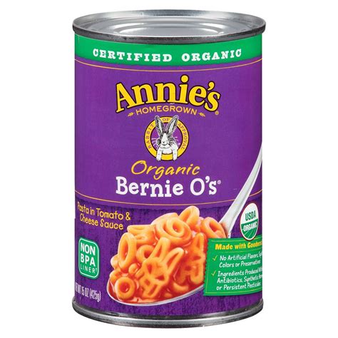Annie's Homegrown Organic Bernie O's Pasta in Tomato & Cheese Sauce ...
