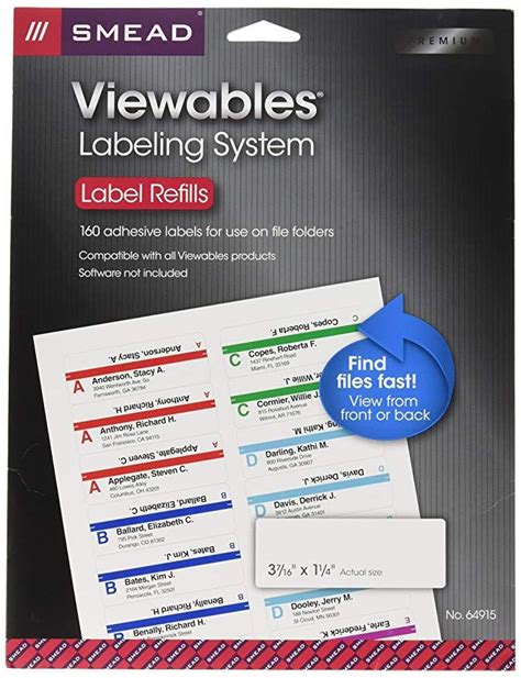 SMD64915 - Smead Viewables Color Labeling System Review | Folder labels, File folder labels, System