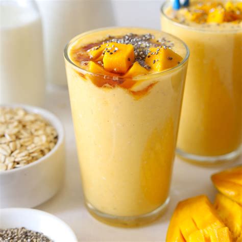 Breakfast Smoothie (Mango Oats Smoothie) - Fun FOOD Frolic