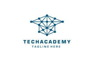 Blue Tech Academy Line Logo Graphic by onripus · Creative Fabrica