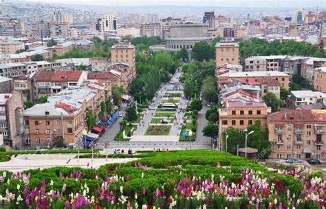 View of Yerevan city center from the top of Cascade Building, Yerevan ...