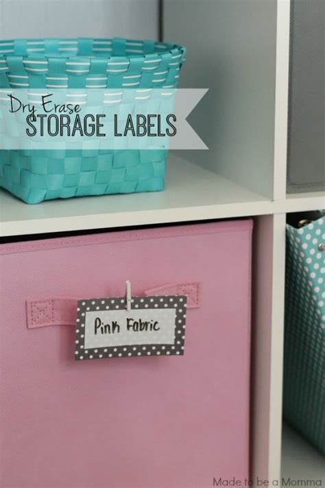 Dry Erase Storage Labels - Made To Be A Momma