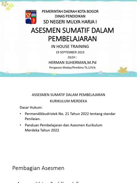 Asesmen Sumatif Dalam Pembelajaran | PDF