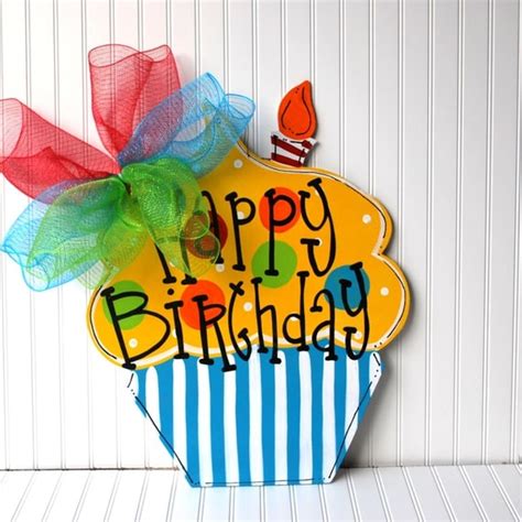 Happy Birthday Sign Birthday Door Decor Happy Birthday Door