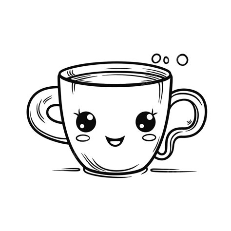 Vector PNG , Dibujo De Taza De Te, Contorno De La Taza De Té, Bosquejo De La Taza De Té PNG y ...