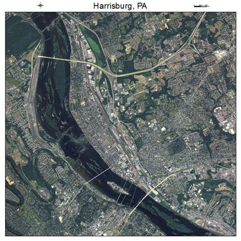 Aerial Photography Map of Harrisburg, PA Pennsylvania