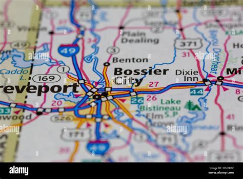 Bossier City Louisiana USA Shown on a Geography map or road map Stock Photo - Alamy