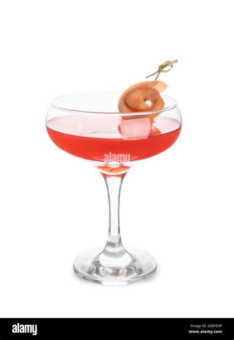 Glass of Hemingway daiquiri cocktail on white background Stock Photo ...