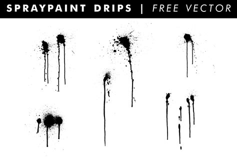 Spraypaint Drips Free Vector - Download Free Vector Art, Stock Graphics & Images