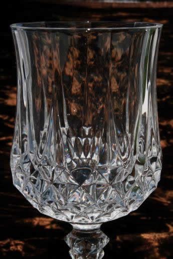 Cristal d'arques Longchamp french crystal water glasses, set of 6 goblets