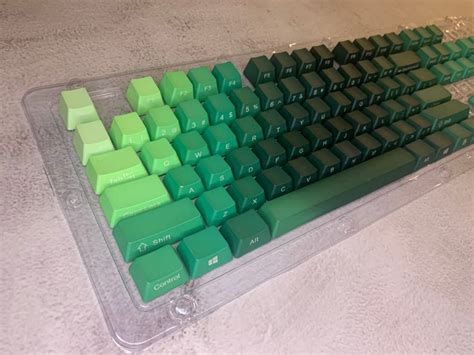 104 PBT Custom Key Caps Shaded gradient coloured green | Etsy