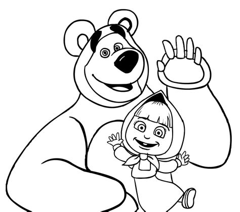 Masha and The Bear coloring page